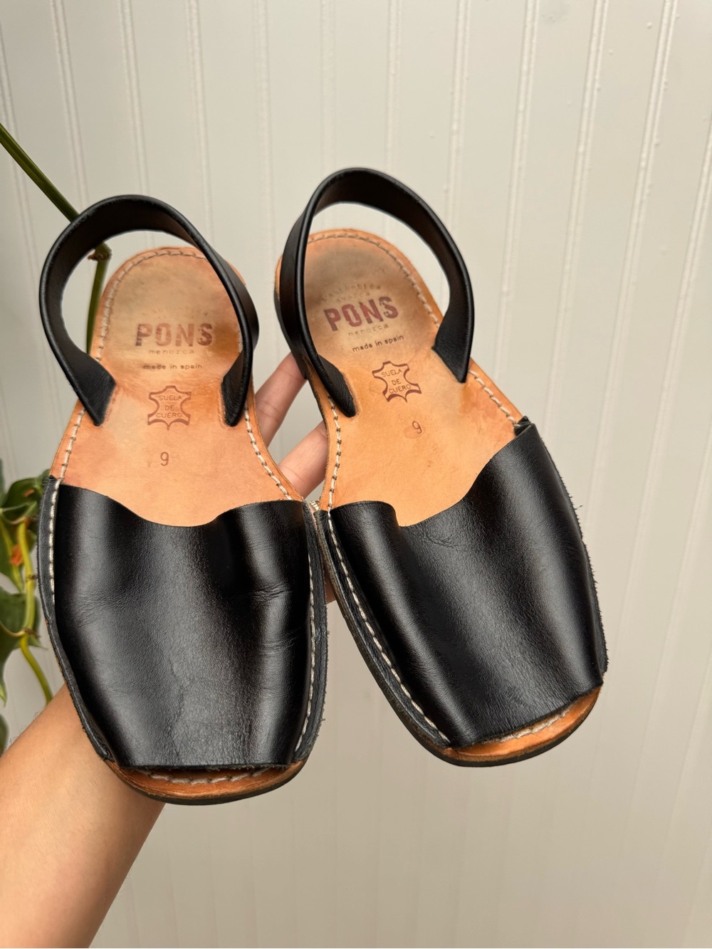 PONS 510 Classic Style Women Avarca Sandals Black 9 - Picture 3 of 6